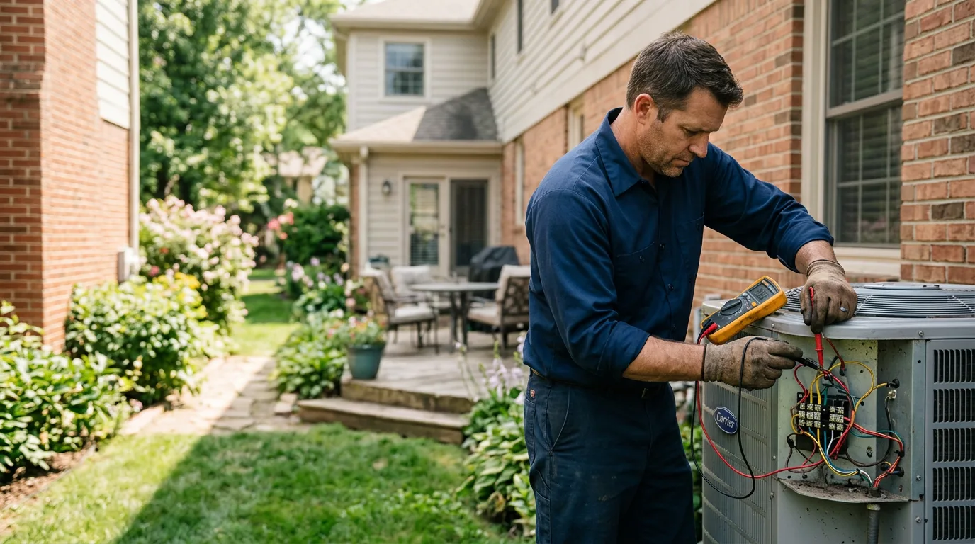HVAC technician working near Hiawatha, WV